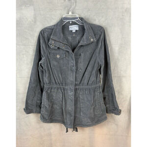 Anthropologie Marrakech Corduroy Utility Jacket Size XS Zip-up Stretch Blue NWT